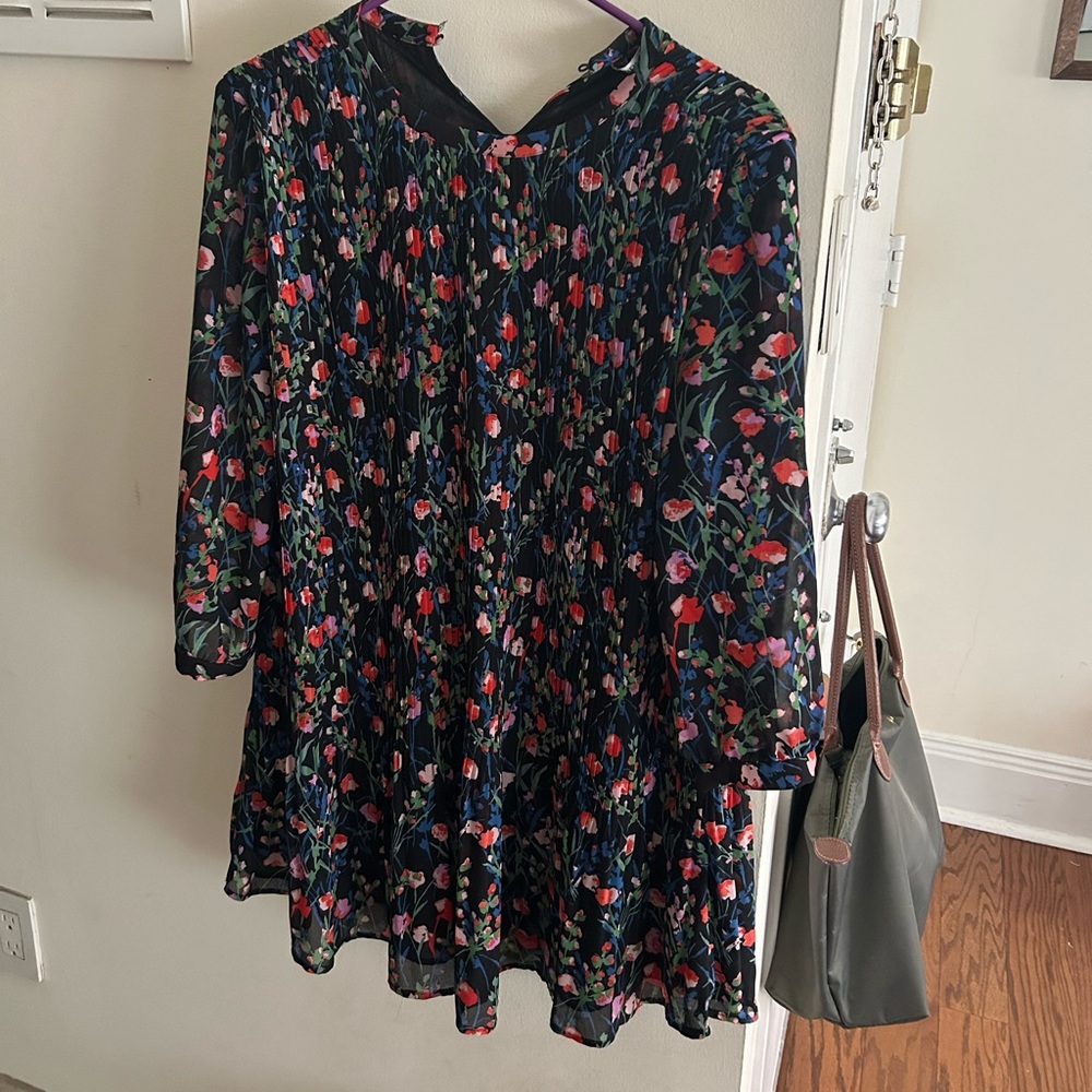 Zara long sleeve dress with floral pattern